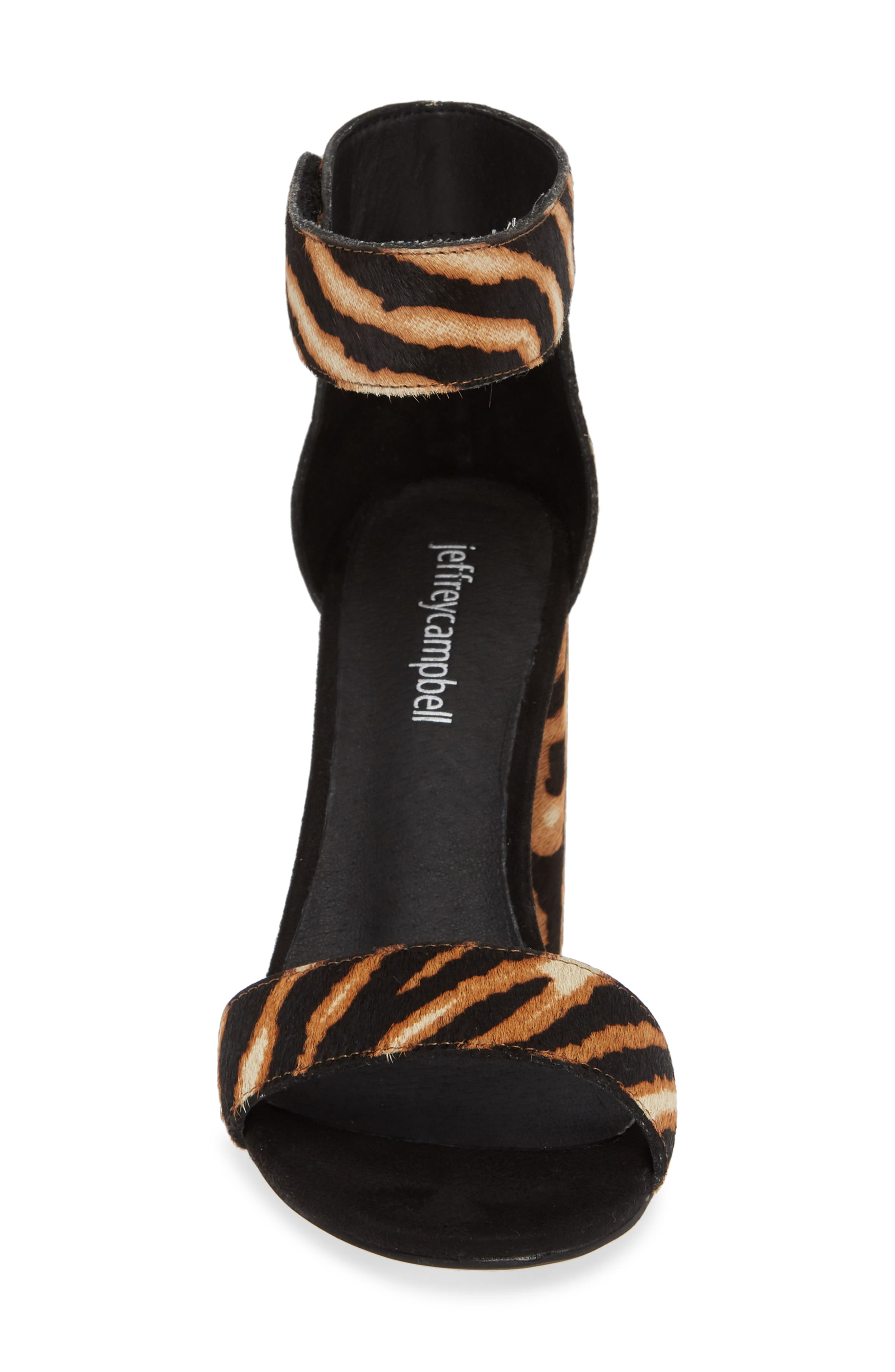 Lindsay Genuine Calf Hair Ankle Strap Sandal, Alternate, color, BEIGE ZEBRA PRINT LEATHER