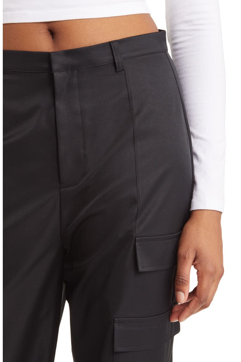 Double Pocket Cargo Pants, Alternate, color, BLACK JET