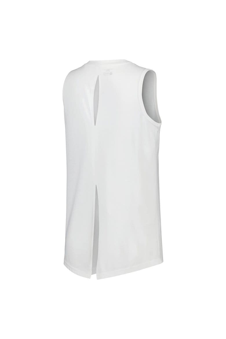 Women's Levelwear White Los Angeles Lakers Paisley Peekaboo Tank Top, Alternate, color, White