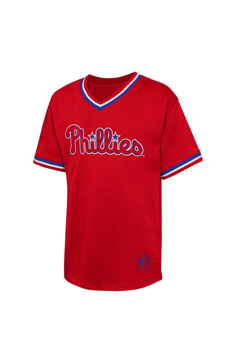 Outerstuff Youth  Red Philadelphia Phillies Relief Pitcher V-Neck T-Shirt, Alternate, color, 
