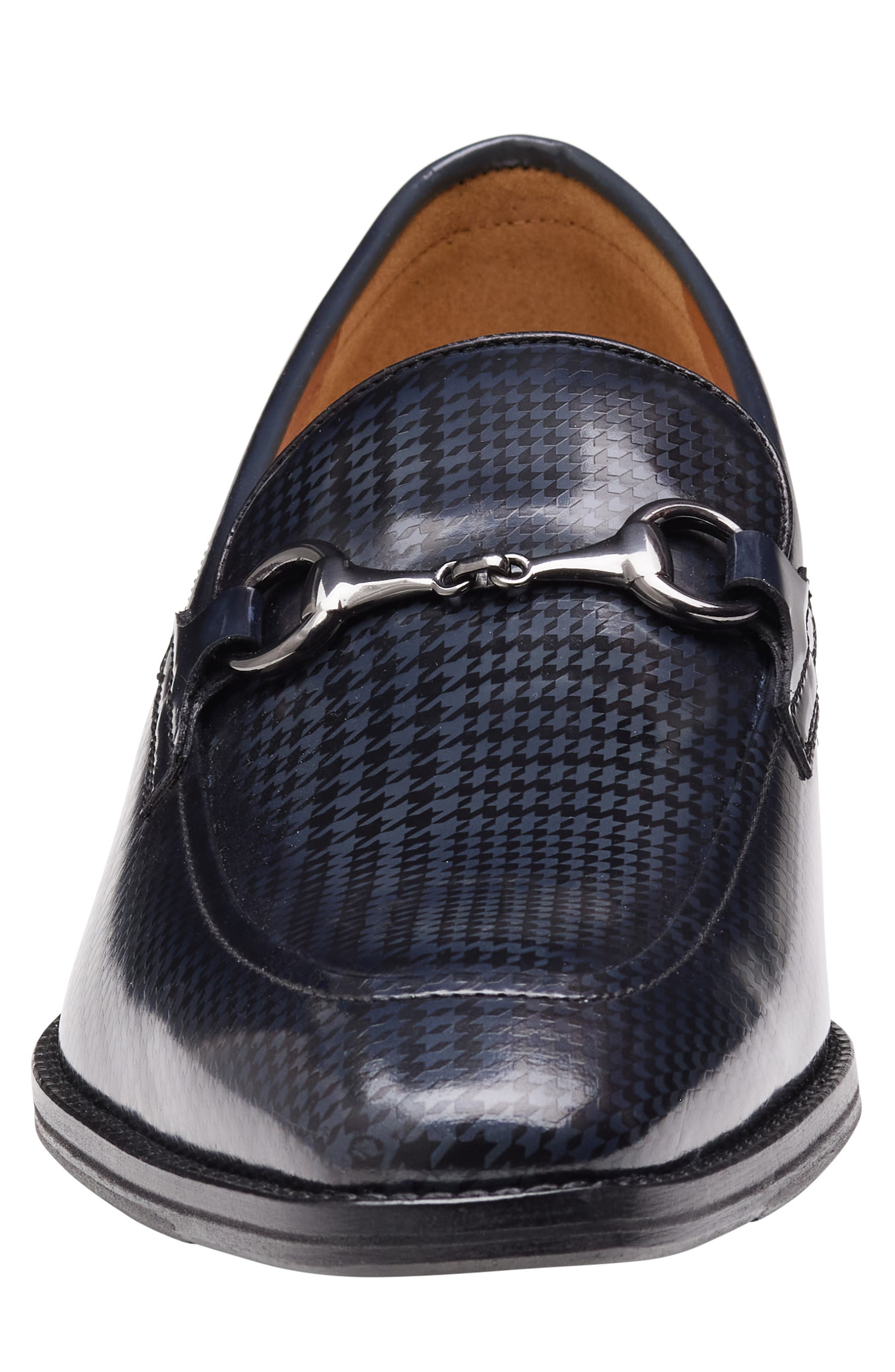 Johnston & Murphy Sullivan Bit Loafer, Alternate, color, Black Brush-Off Houndstooth