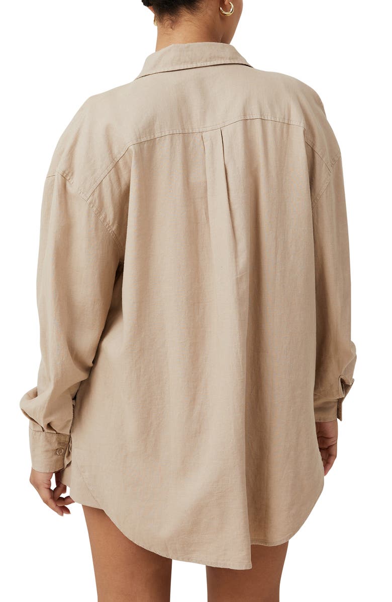Cotton On Haven Long Sleeve Button Front Shirt, Alternate, color,