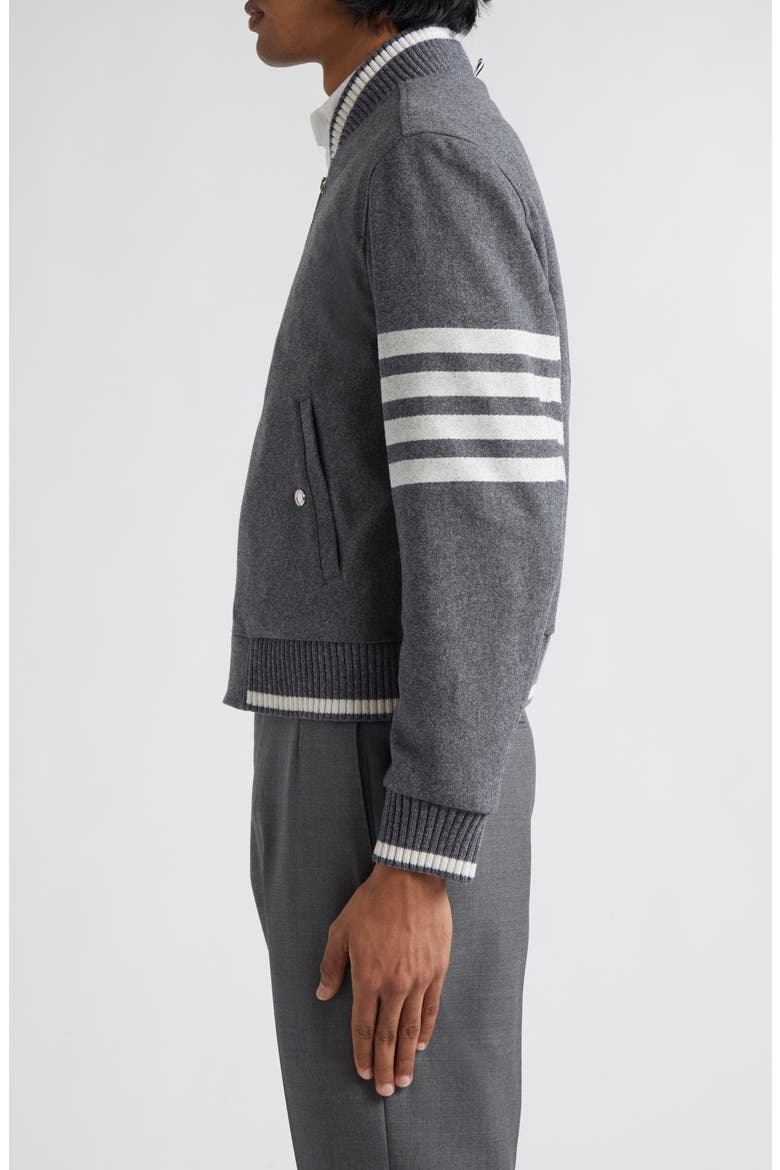 Wool & Cashmere Bomber Jacket, Alternate, color, MEDIUM GREY