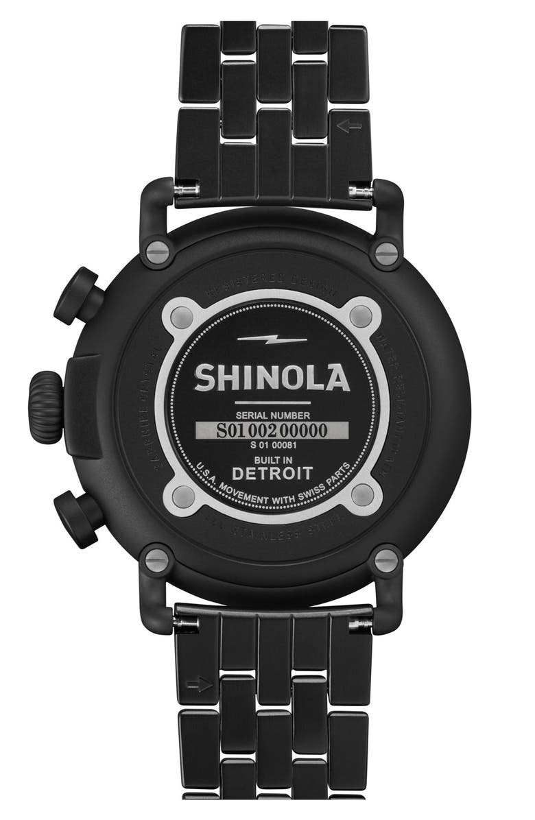 Shinola 'The Runwell Contrast Chrono' Bracelet Watch, 41mm, Alternate, color,