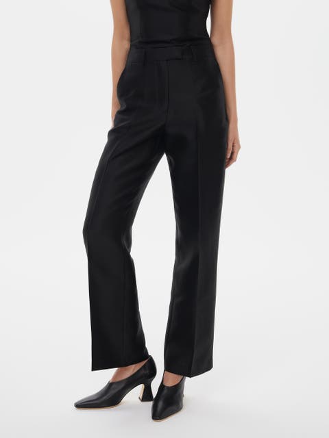 Tailored Silk Wool Pants
