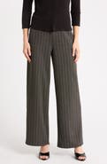 MAX STUDIO Herringbone Brushed Double Knit Wide Leg Pants