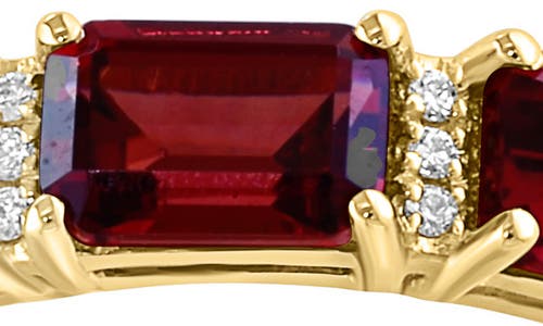 Effy 14k Yellow Gold Garnet & Diamond Ring In Red