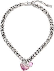 Marc Jacobs Heart Balloon Pavé Necklace