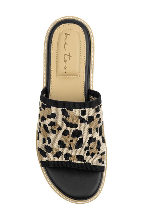 Me Too Ashby Knit Slide Sandal In Leopard