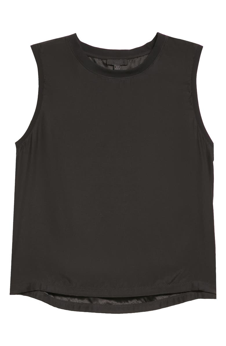 ATM Anthony Thomas Melillo Silk Muscle Top, Alternate, color, Black