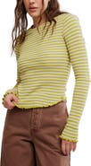 Free People Easy Does It Striped T-Shirt