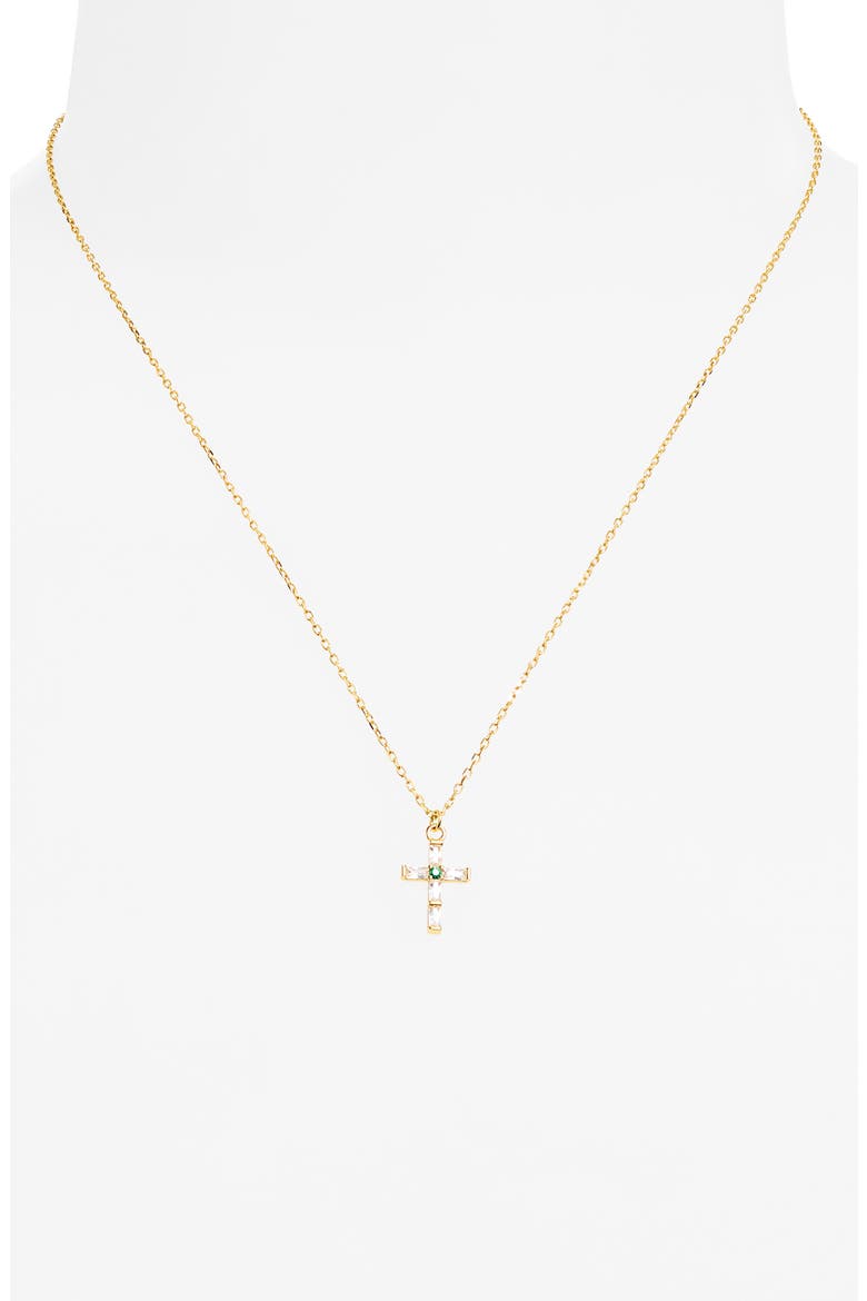 Cross Pendant Necklace, Alternate, color, GOLD