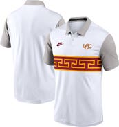 Nike Men's Nike White/Gray USC Trojans Athletic Prep Legacy Logo Vapor Performance Polo