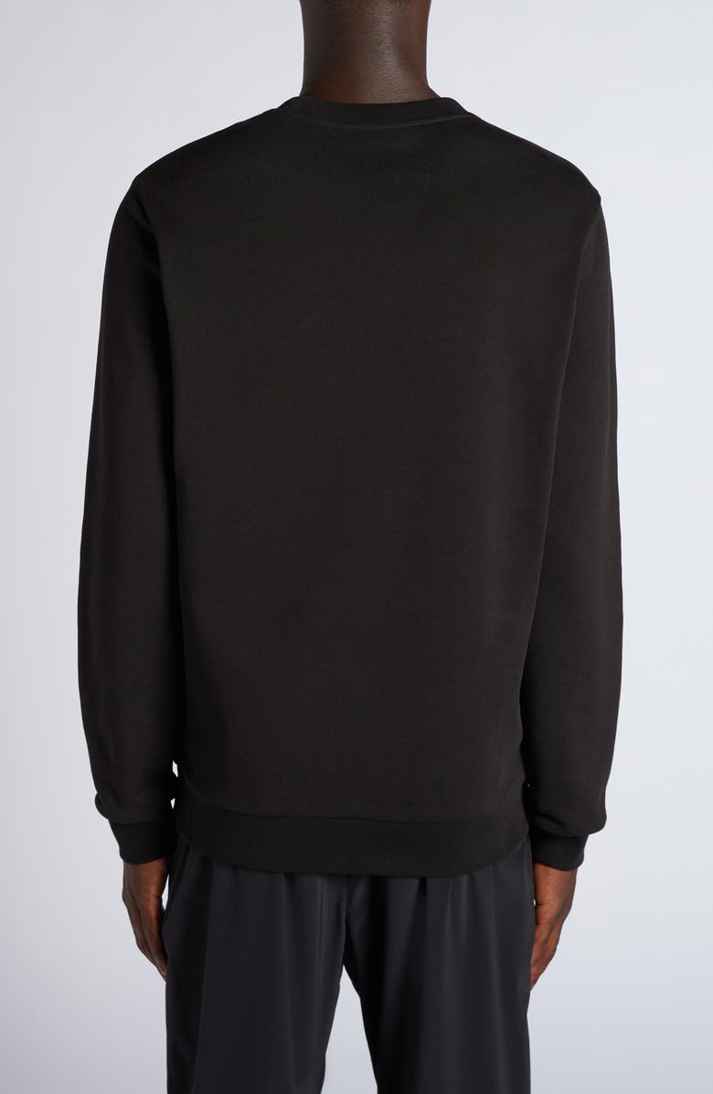 Moncler Logo Patch Cotton Sweatshirt, Alternate, color,