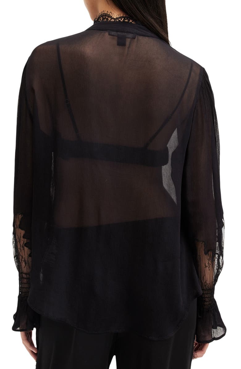 AllSaints Rory Lace Shirt, Alternate, color, 