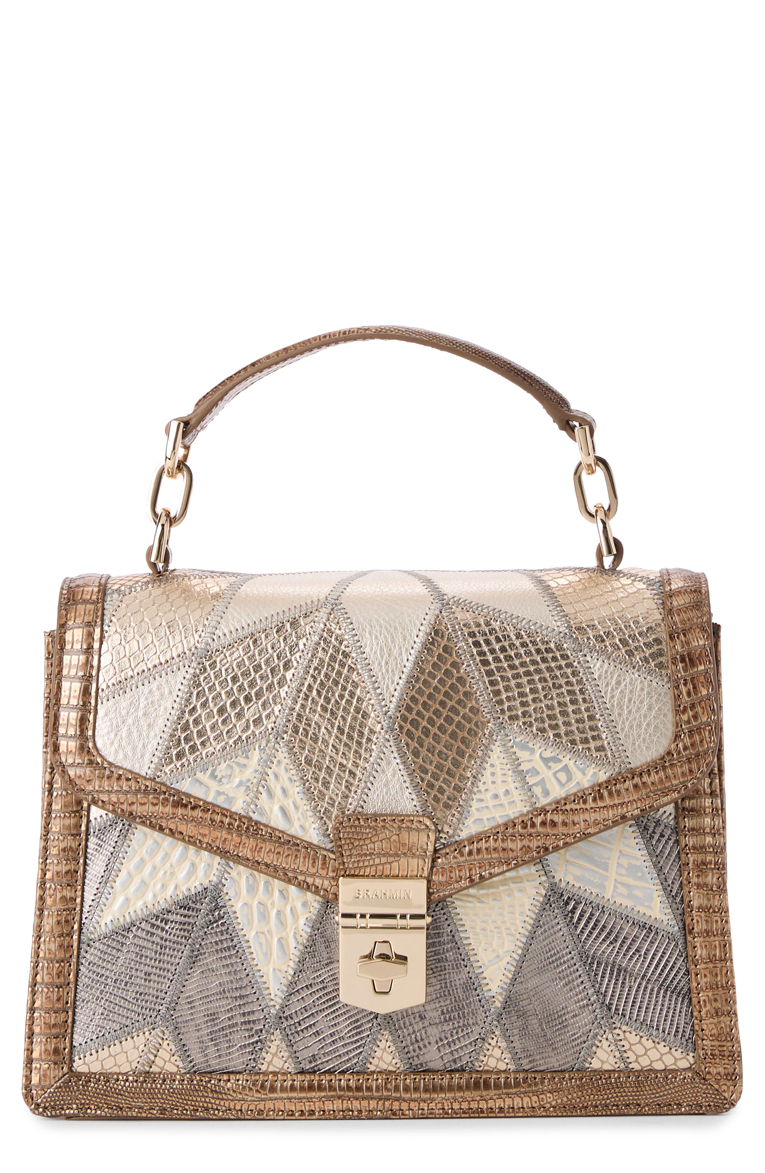 Brahmin Small Hallie Leather Top Handle Bag, Main, color, 