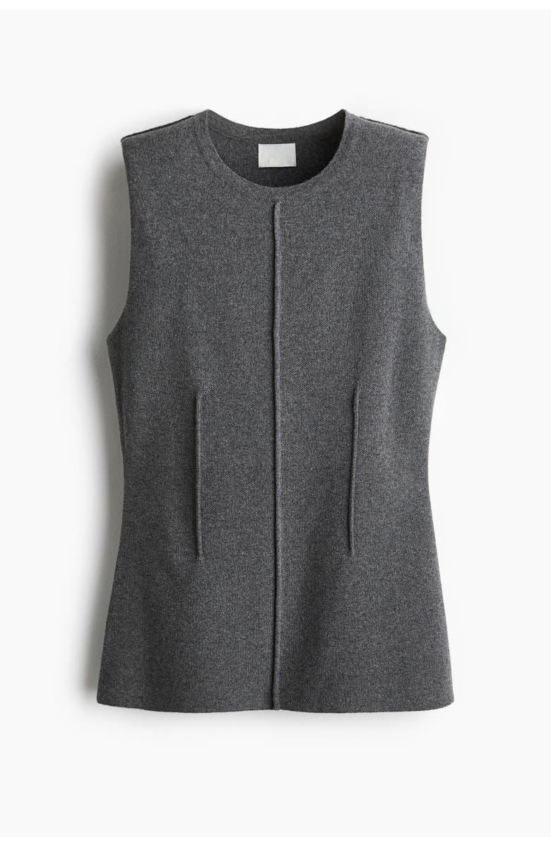 H&M Wool-blend Top, Main, color, Gray Melange