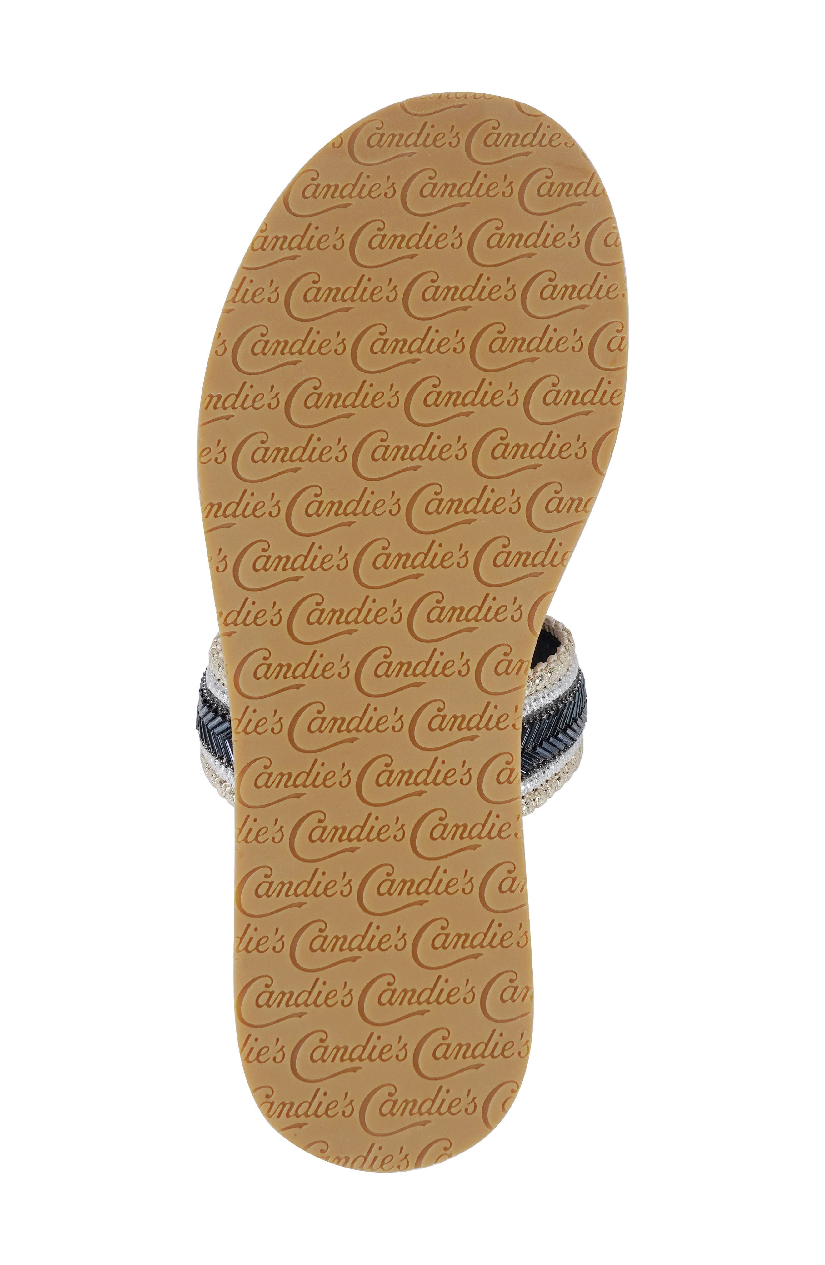 Candie's Two Strap Sandal, Alternate, color, Black Fabric