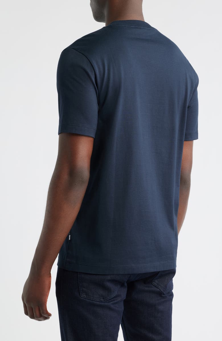 BOSS Thompson Floral Logo Cotton Graphic T-Shirt, Alternate, color, Dark Blue