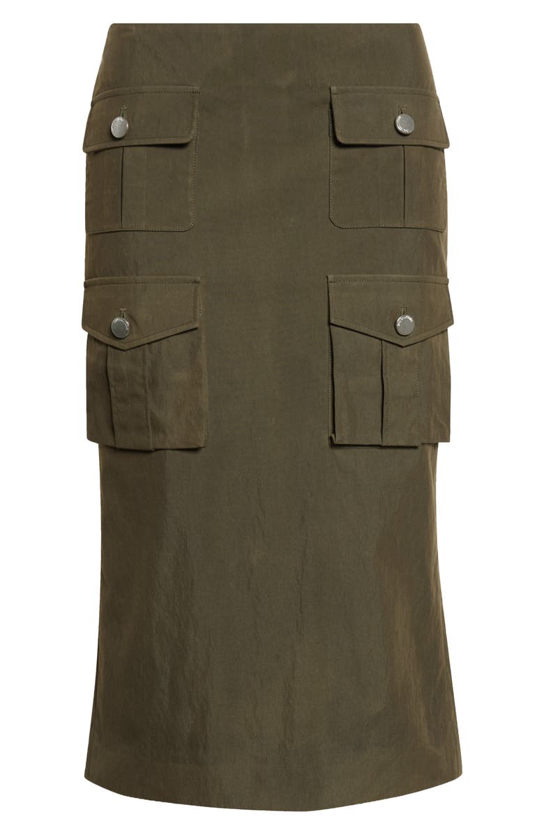 Shushu/Tong Multipocket Cotton Blend Utility Midi Skirt, Main, color, Green