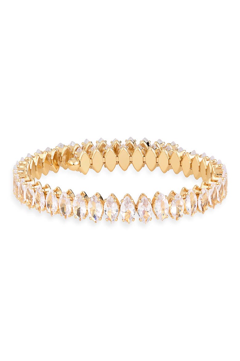 Marquise Cubic Zirconia Stretch Bracelet, Main, color, CRYSTAL