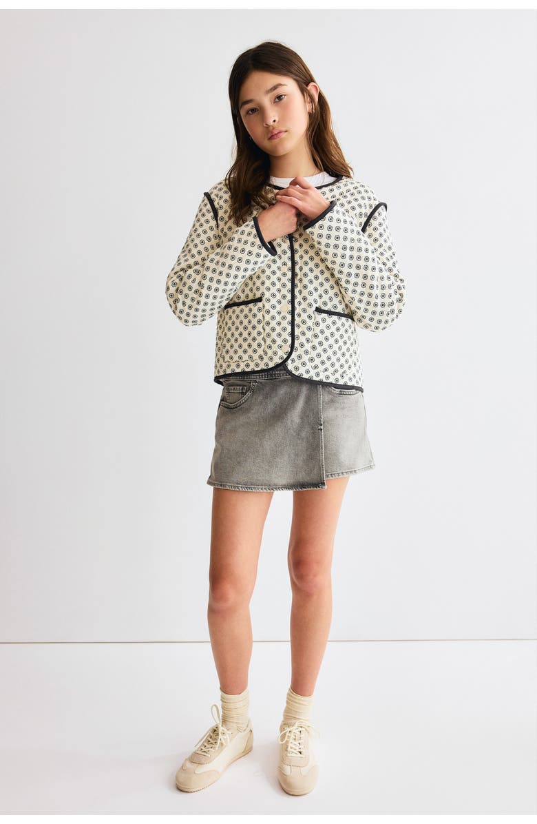 H&M Quilted Cotton Jacket, Alternate, color, Cream/Patterned