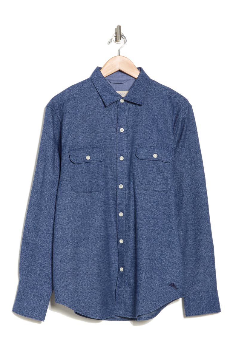 Blue Seas Button-Up Shirt, Alternate, color, BERING BLUE