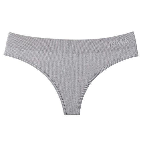Ldma Low Hide Ribbed Thong In Heather Grey