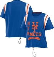 WEAR by Erin Andrews Women's WEAR by Erin Andrews Royal New York Mets Cinched Colorblock T-Shirt