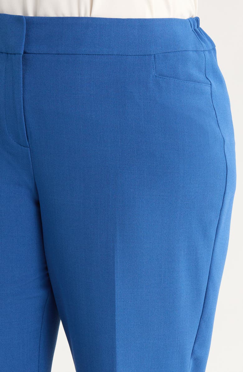 KASPER Flat Front Slim Pants, Alternate, color, Blue Night