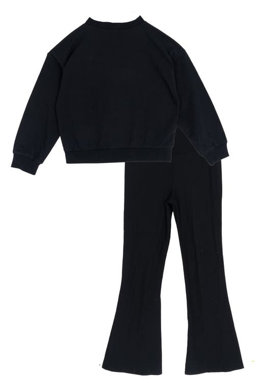 Tween Diva Kids' Halloween Trick Or Treat Sweatshirt & Sweatpants Set In Black