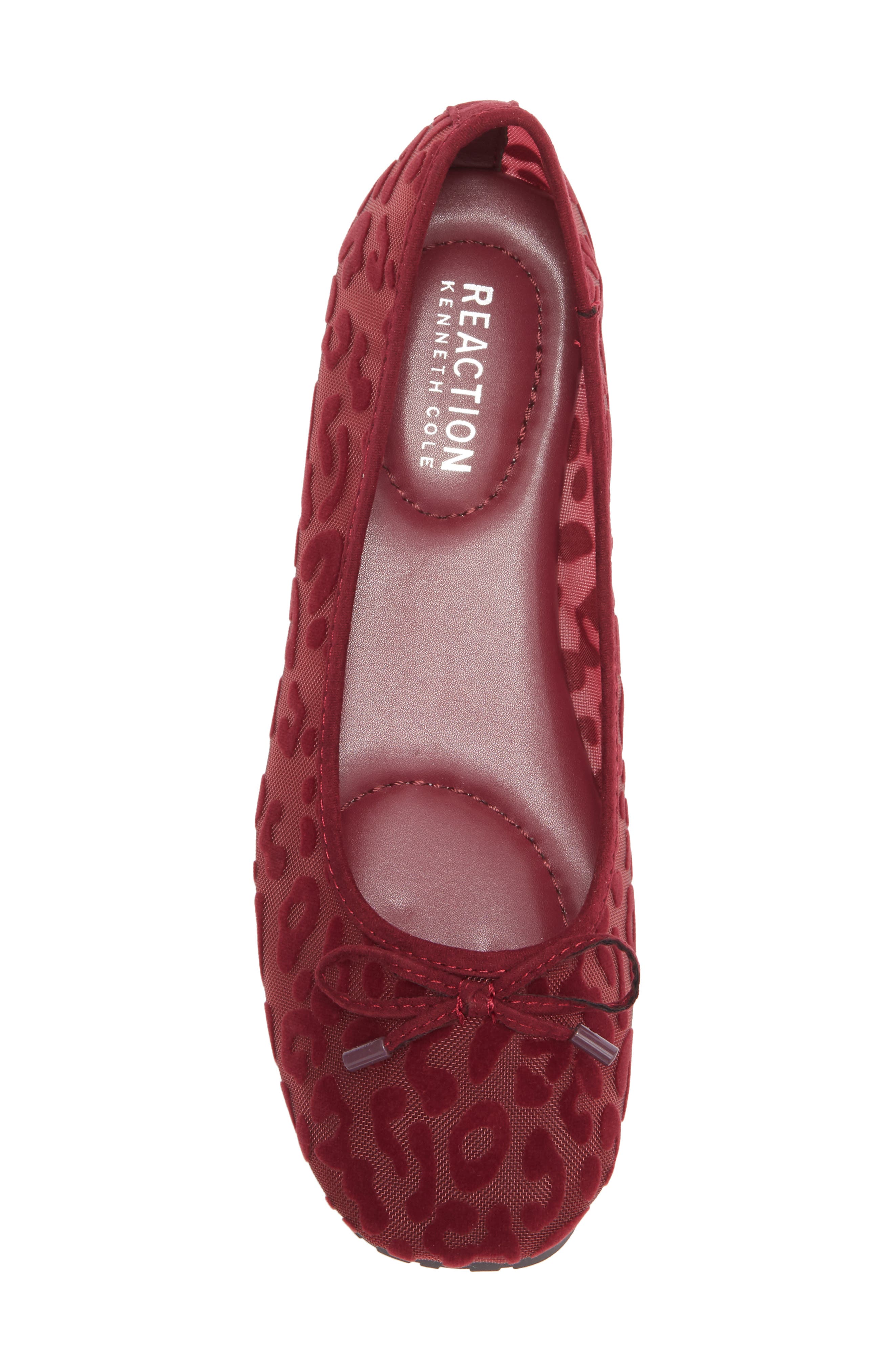 Reaction Kenneth Cole Elstree Ballet Flat, Alternate, color, Red Leopard Mesh