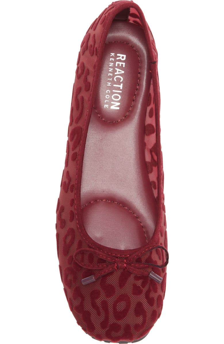 Reaction Kenneth Cole Elstree Ballet Flat, Alternate, color, Red Leopard Mesh
