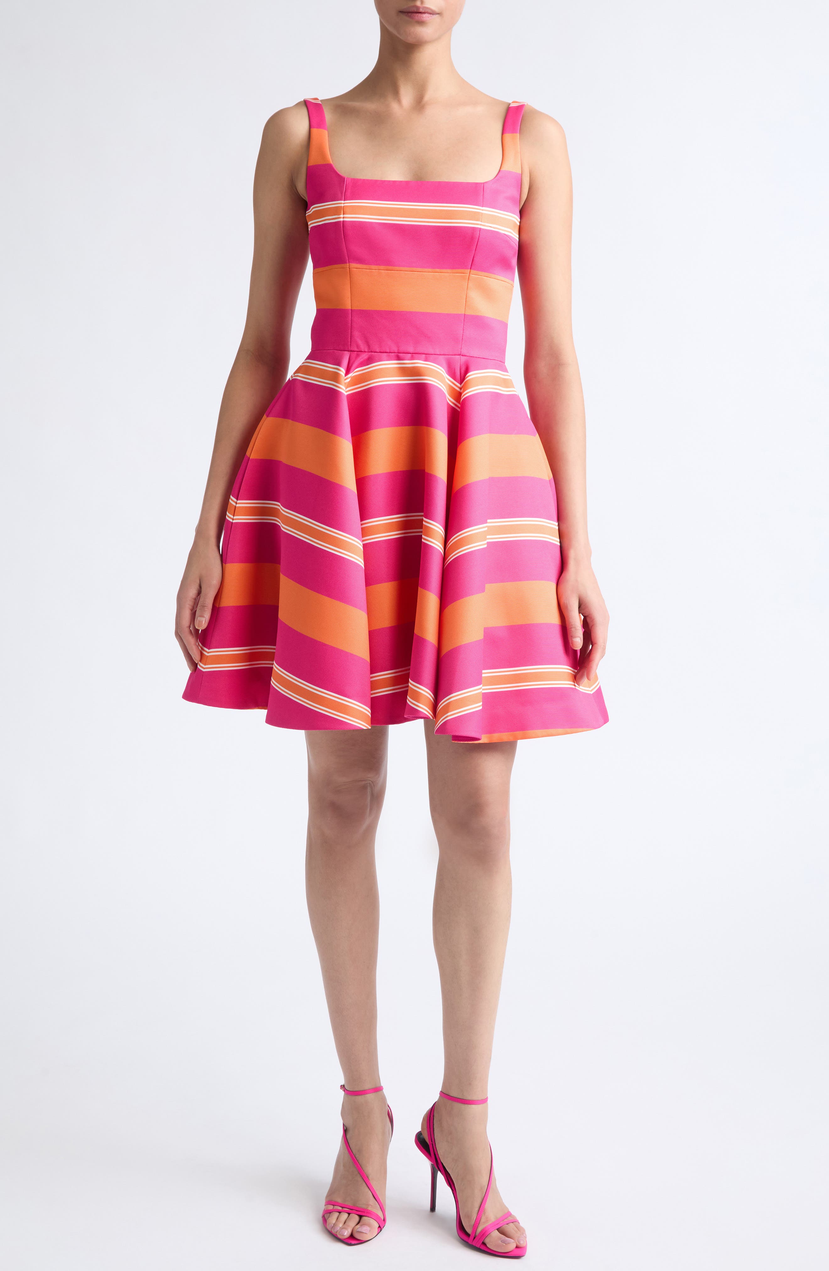 selected GRAPHIC STRIPE-HOT PINK ORANGE