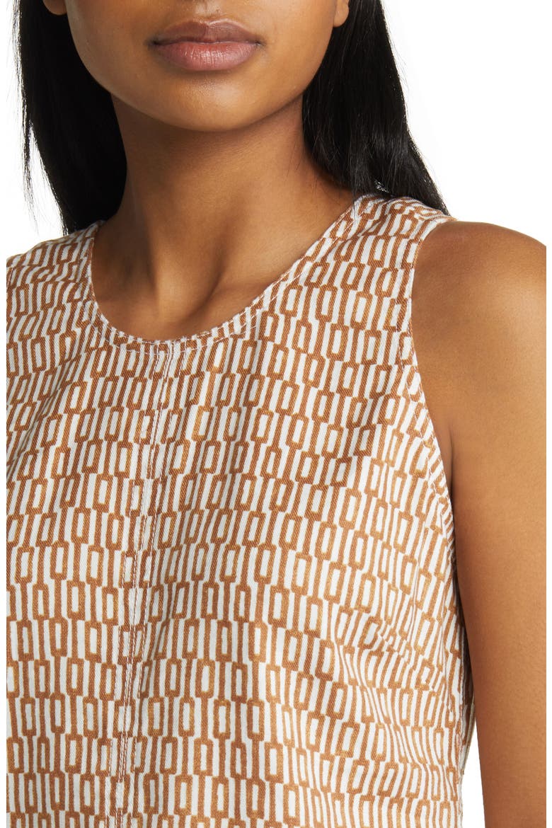 Palm-A-Dora Linen Blend Sheath Dress, Alternate, color, BROWN SUGAR