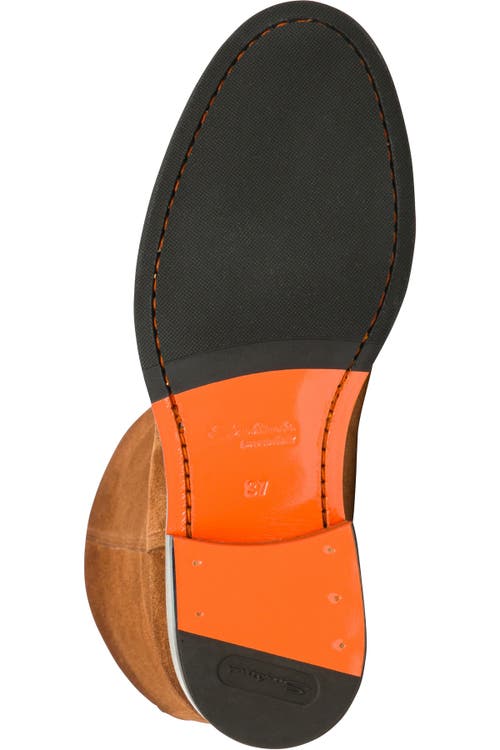Santoni Suede Boot In Brown