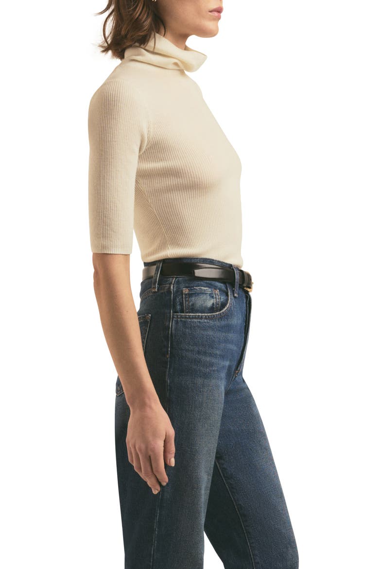 The Amelia Merino Wool Turtleneck Top, Alternate, color, IVORY