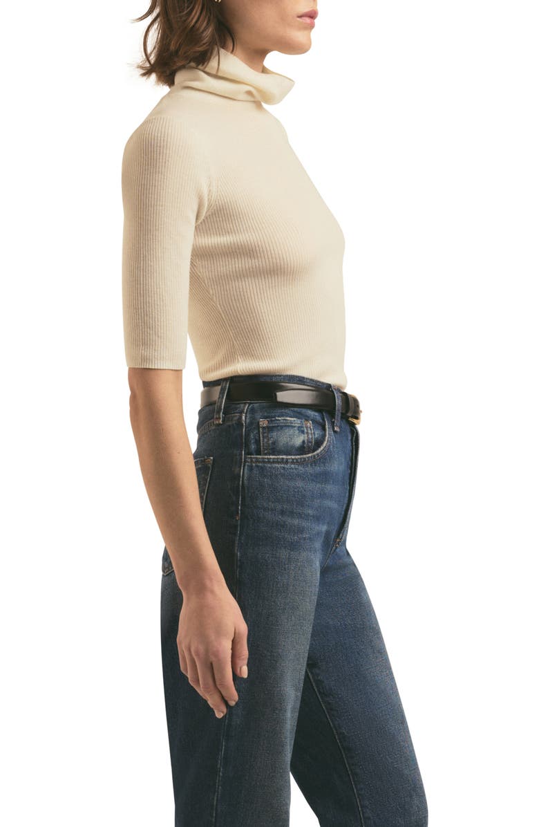 Favorite Daughter The Amelia Merino Wool Turtleneck Top, Alternate, color, Ivory
