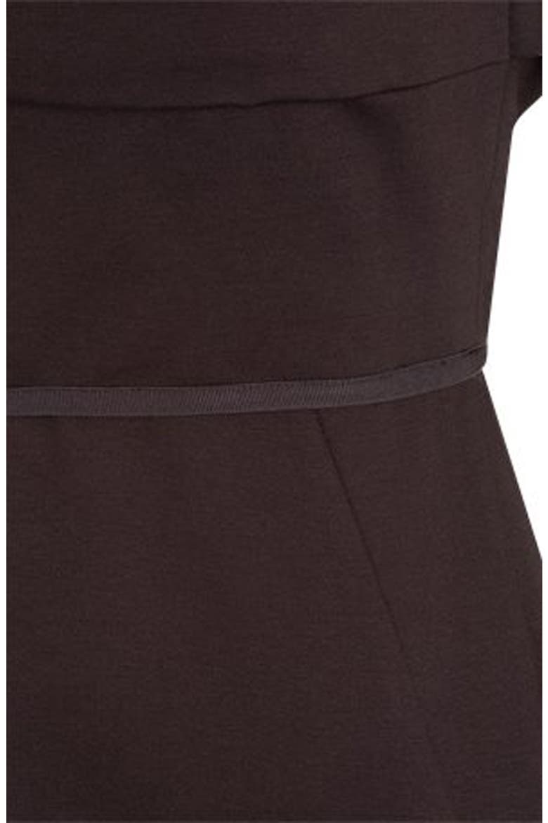 Layered Detail Slim Fit Jersey Dress, Alternate, color, CAVE BROWN