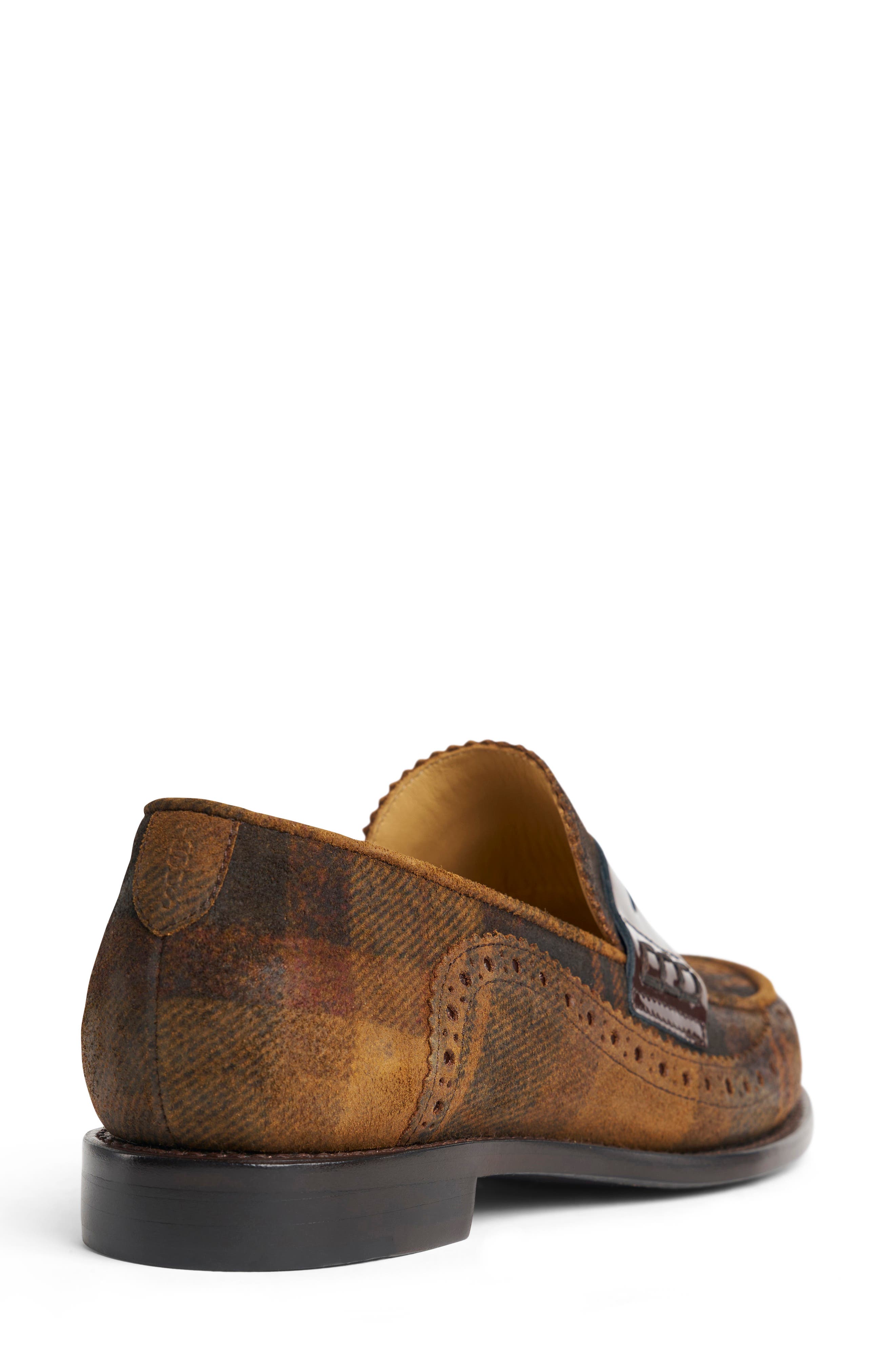Ms. Charlotte Leather Loafer, Alternate, color, BROWN PLAID