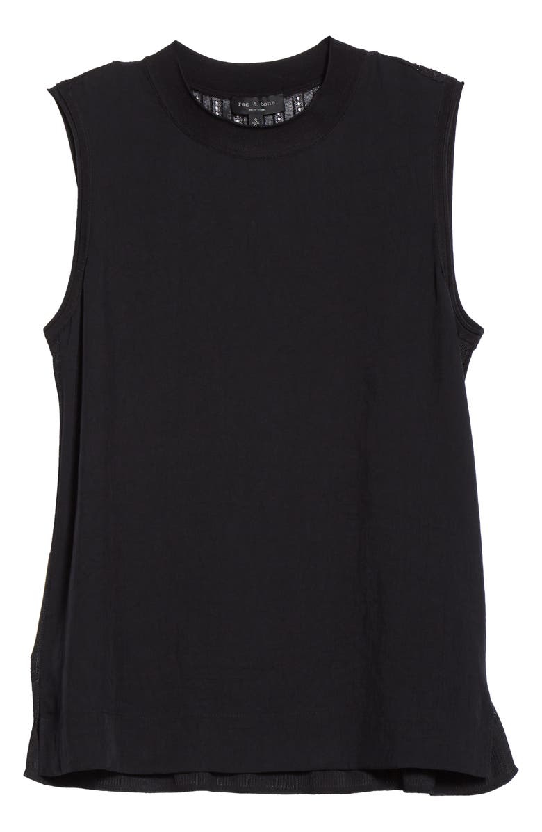 rag & bone Alisha Rib Openwork Back Tank, Alternate, color, 