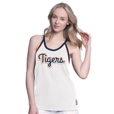 Women's G-III 4Her by Carl Banks  White Detroit Tigers Curveball Tank Top