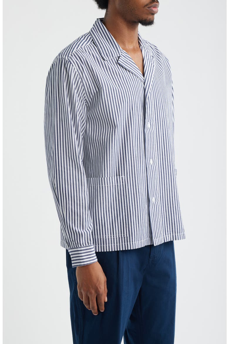 Waiter Stripe Poplin Button-Up shirt, Alternate, color, ROYAL