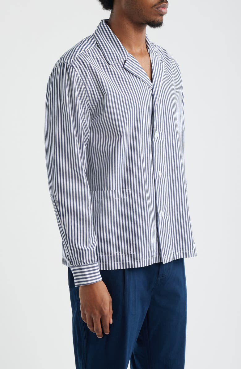Service Works Waiter Stripe Poplin Button-Up shirt, Alternate, color, Royal