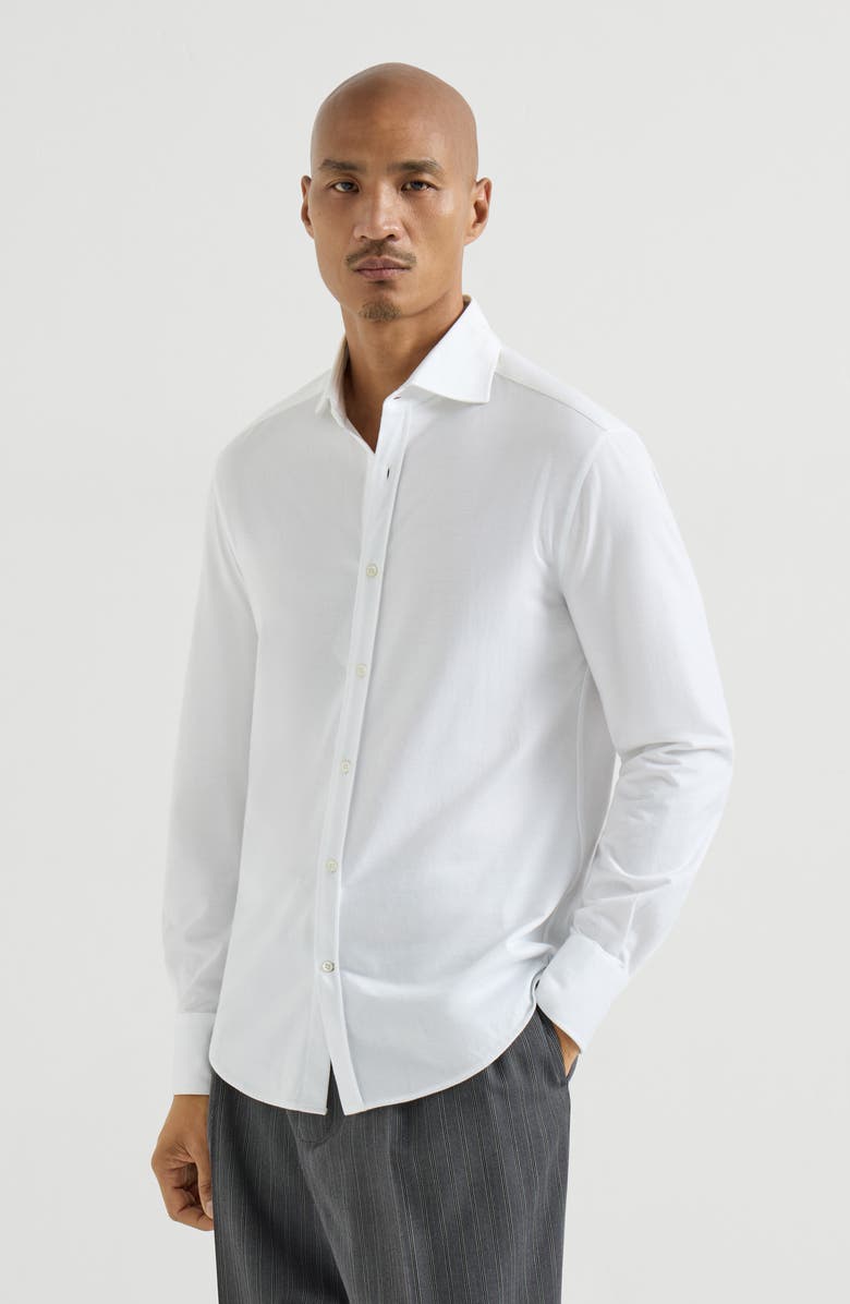 Brunello Cucinelli Piqué shirt, Main, color, White