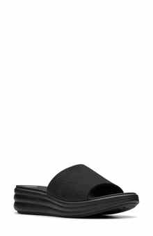 Clarks® Drift Twist Wedge Slide Sandal