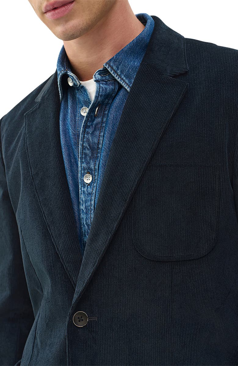 rag & bone Butler Teal Cotton Stretch Corduroy Sport Coat, Alternate, color, 