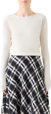 Akris punto Wool Crewneck Top