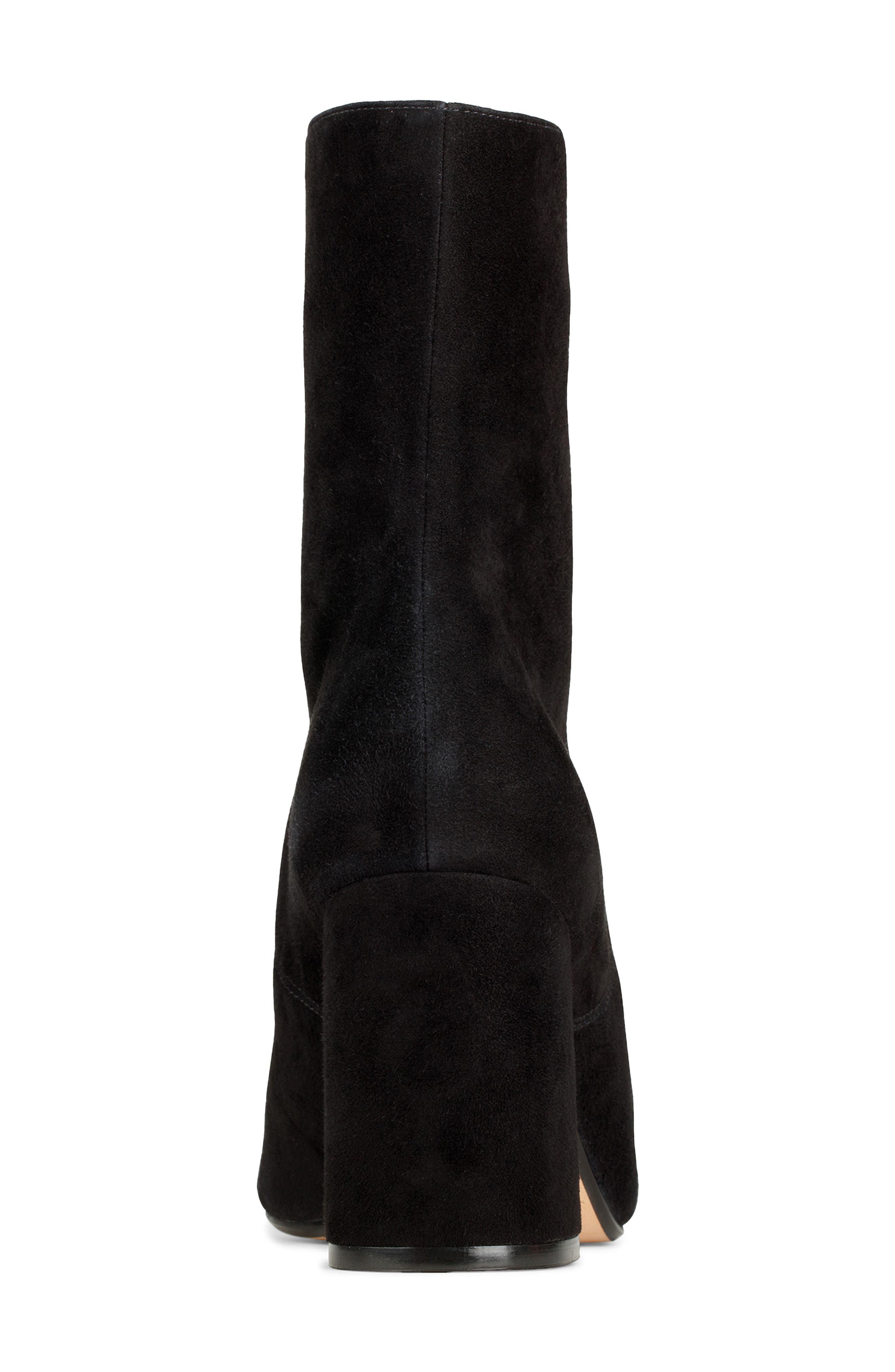 Laina85 Front Zip Bootie, Alternate, color, BLACK SUEDE