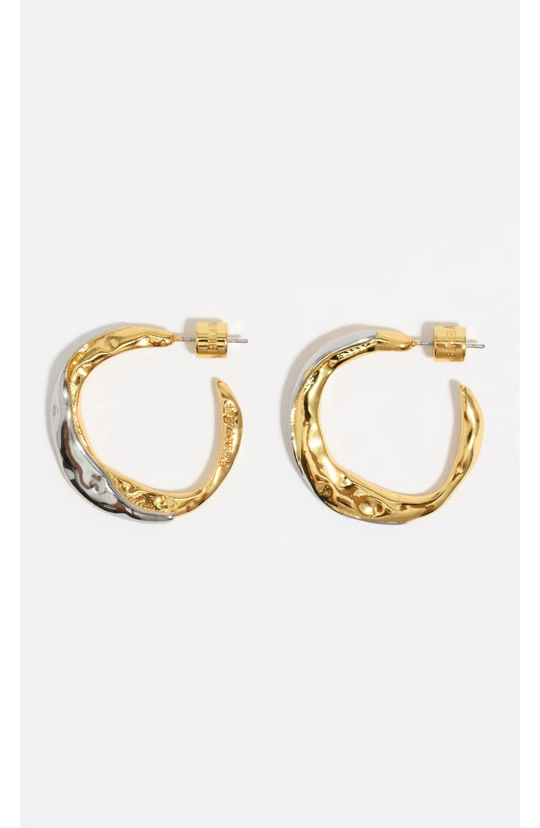 Bimba y Lola Two-Tone Textured Hoop Earrings, Main, color, Multigold